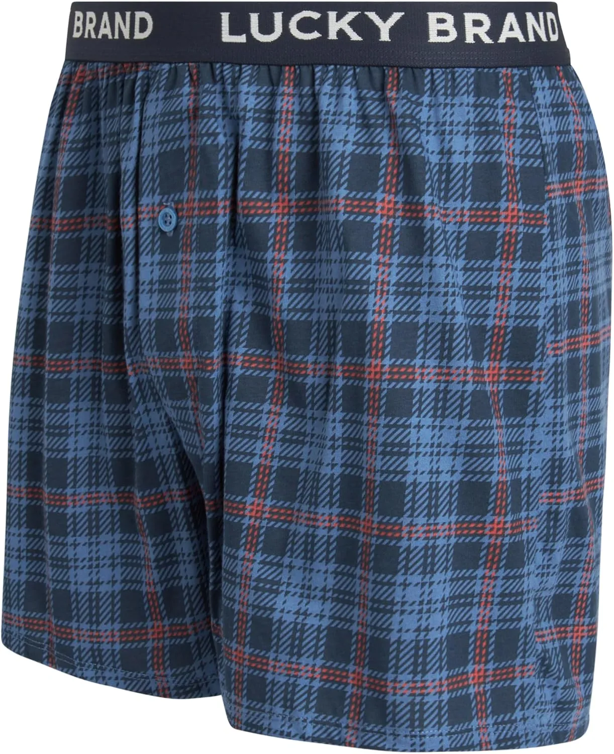 Lucky Brand Boxers for Men - 4 Pack Knitted Mens Underwear with Functional Fly - Classic Mens Boxers (S-XXL)