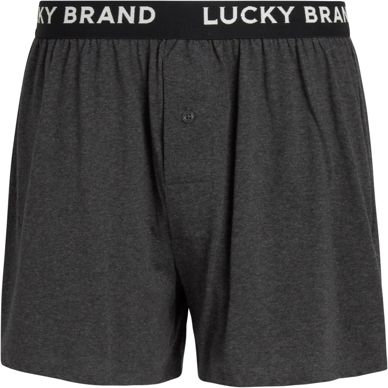 Lucky Brand Boxers for Men - 4 Pack Knitted Mens Underwear with Functional Fly - Classic Mens Boxers (S-XXL)