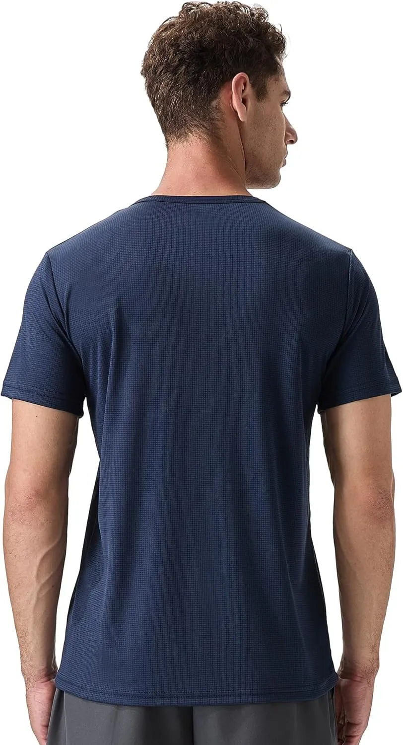 Men's 2 Pack Lightweight Crew Neck Athletic Running Short Sleeve T-Shirts Breathable Gym Workout Tee Shirts for Men