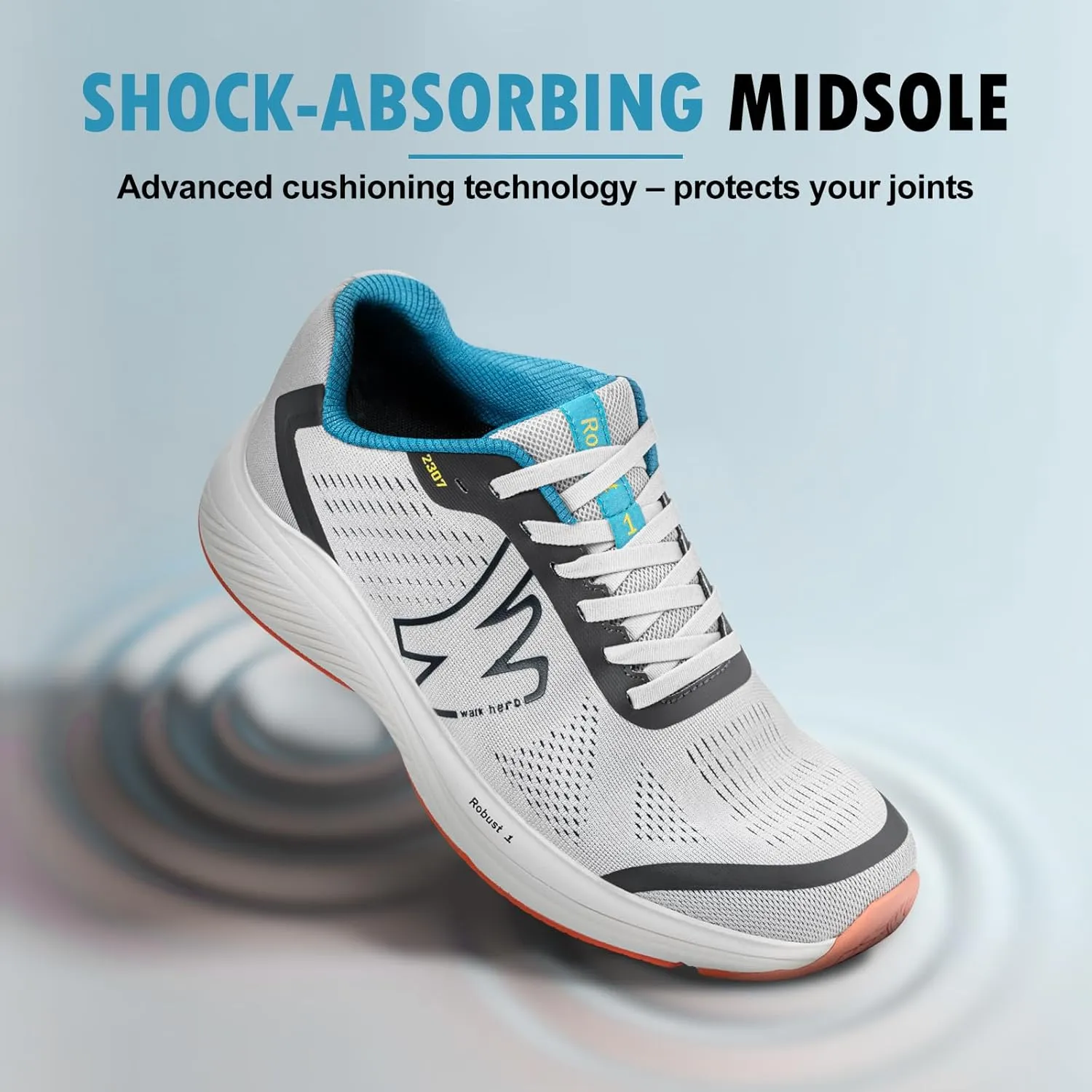 Orthopedic Shoes for Men with Arch Support, Plantar Fasciitis Shoes for Breathable Mesh, Non-Slip Walking Shoes for Heel Pain Relief