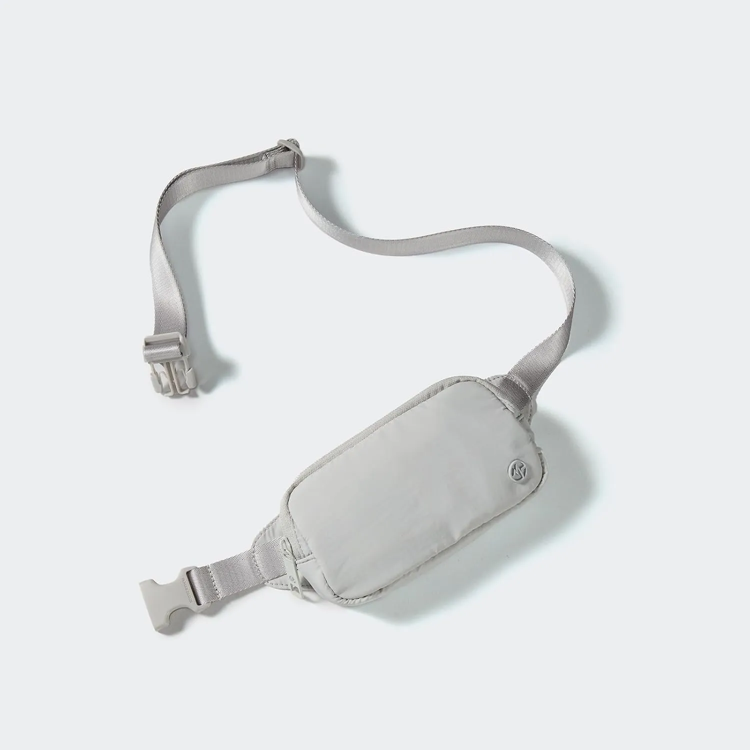 Pander Mini Belt Bag ?C Ultra Compact, Fits 6.7?? Phone, Lipstick, Earbuds, Essentials, Small Crossbody Waist Purse, Pale Grey