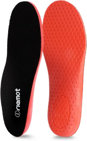 riemot Fitness Running Insoles for Men Comfortable Arch Support Inserts Plantar Fasciitis Relief Insole Cushioning Athletic Gel Insert for Sneakers,Hiking Shoes Black US9.5/ EU42.5