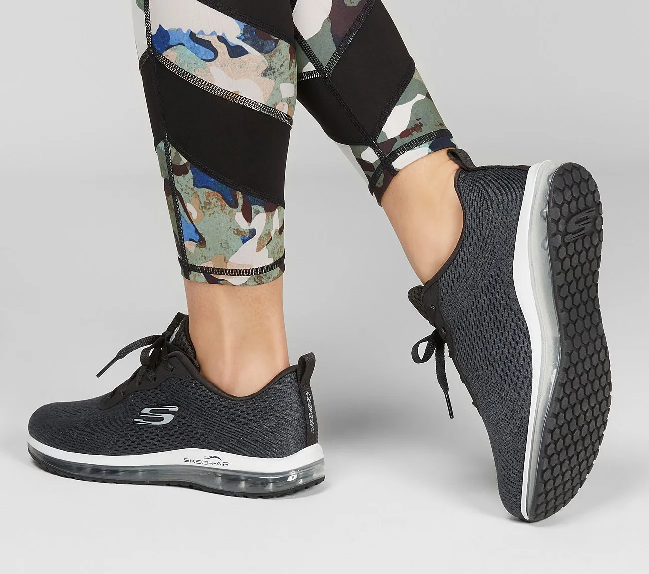 Skechers SKECH-AIR ELEMENT Memory Foam Lace-up Sneaker Black